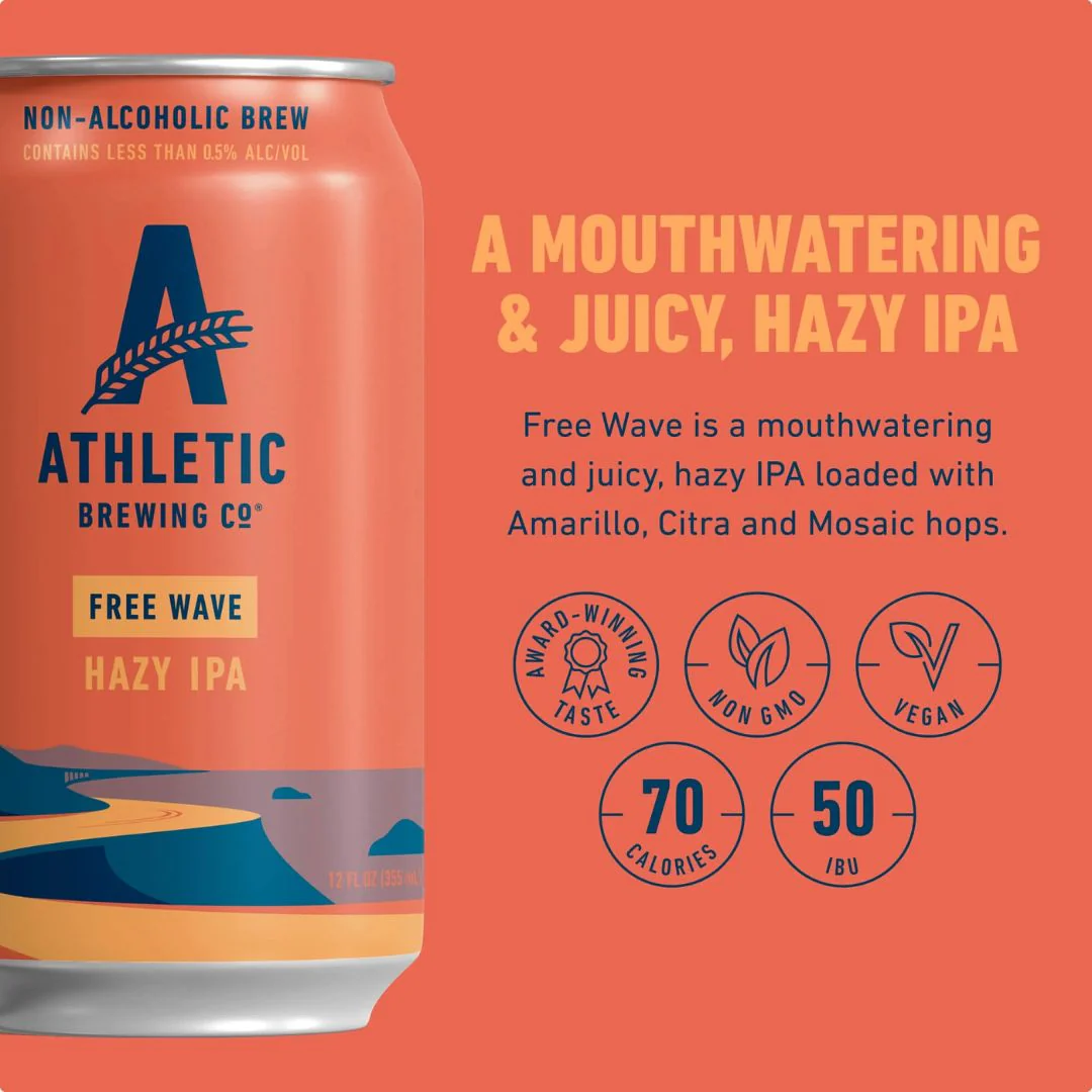 Athletic Brewing - Free Wave - Hazy IPA - Image 4
