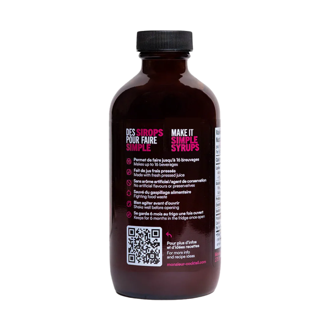 Monsieur Cocktail - Raspberry Syrup (250mL) - Image 5